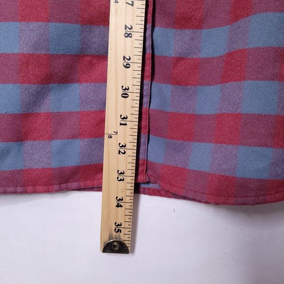 Aftco Flannel Shirt Mens XL Buffalo Check Red, Blue Vented Fishing Outdoor - Picture 6 of 10